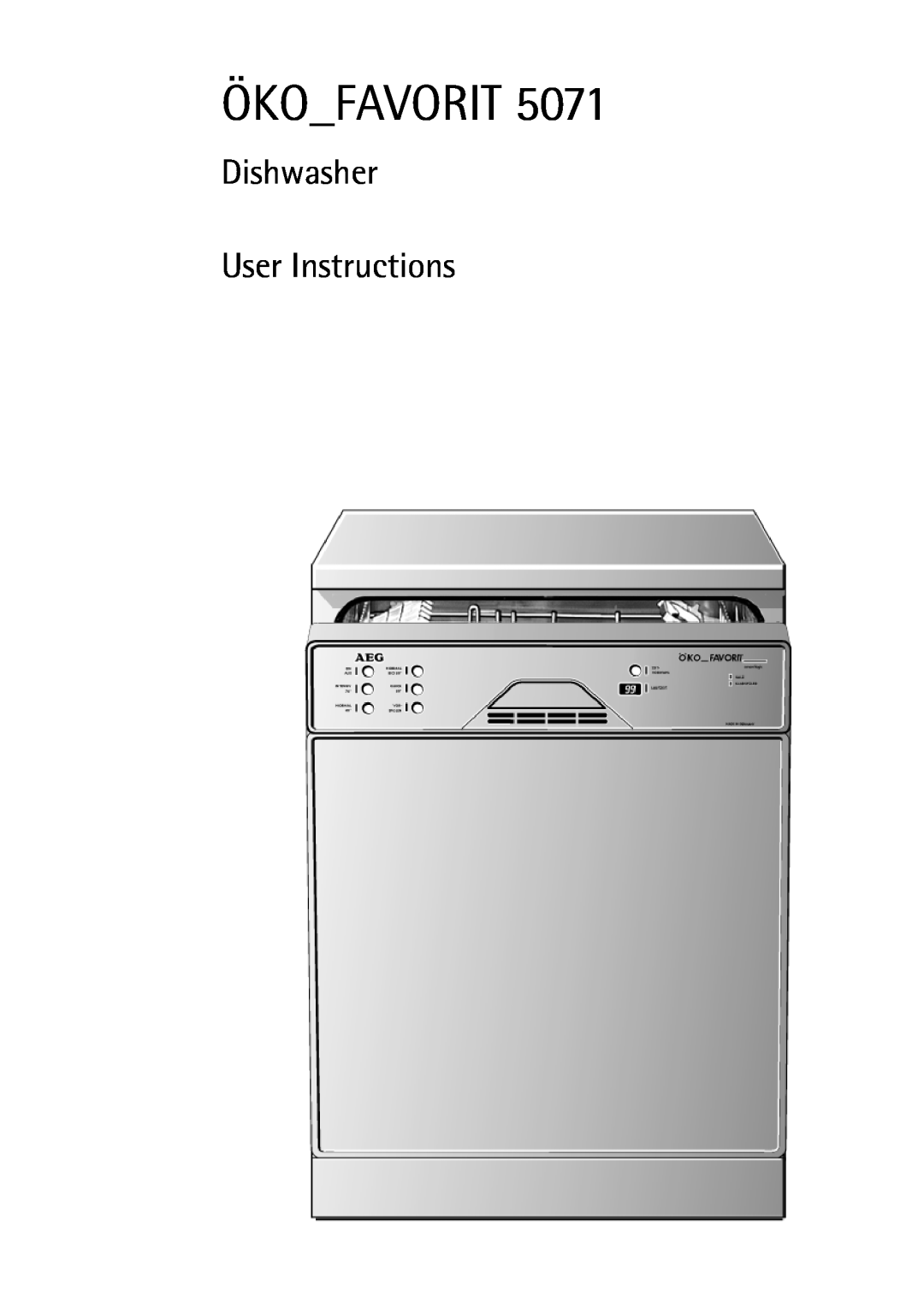 AEG 5071 manual Ökofavorit, Dishwasher User Instructions 