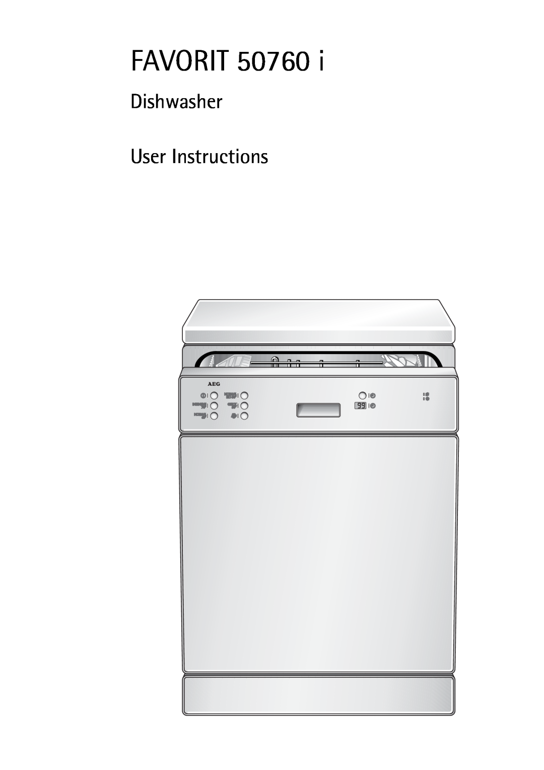 AEG 50760 I manual Favorit, Dishwasher User Instructions 