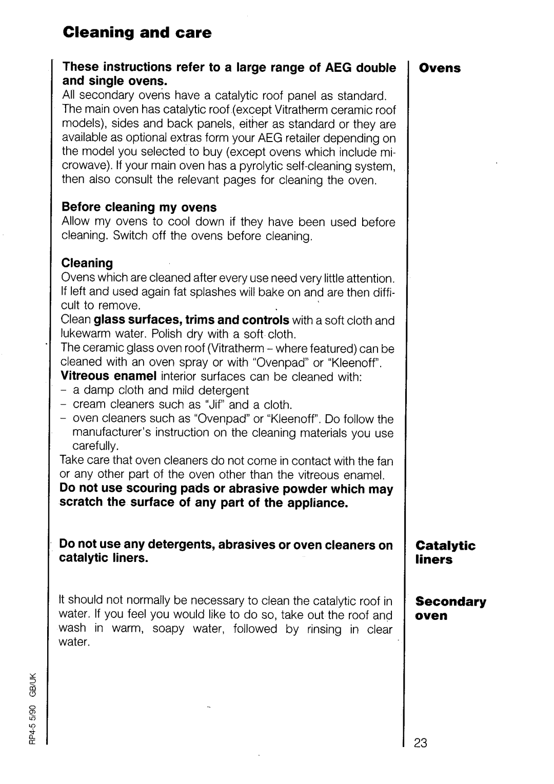 AEG 520B manual 