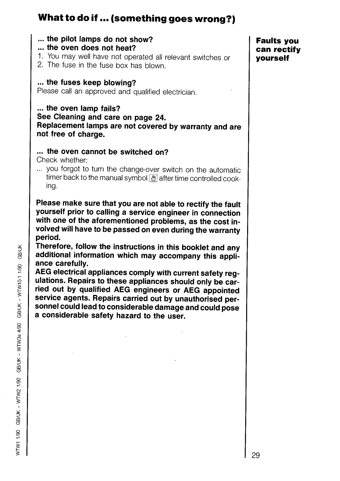 AEG 520B manual 