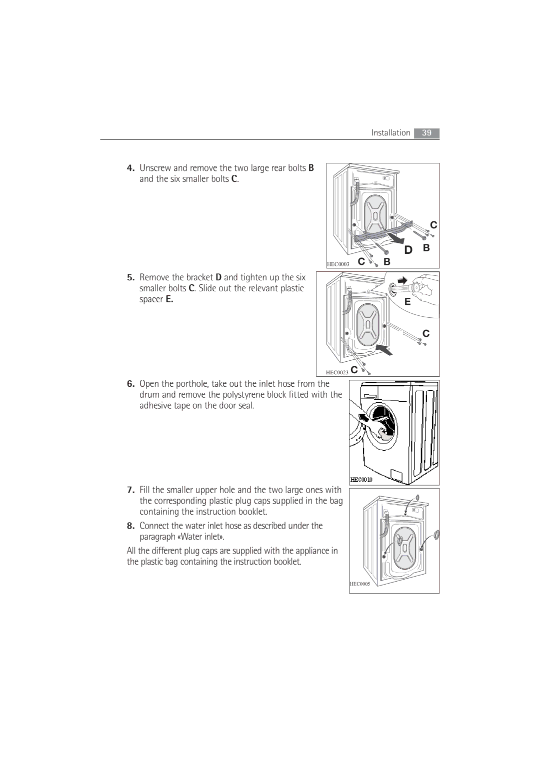 AEG 52840 manual Installation 