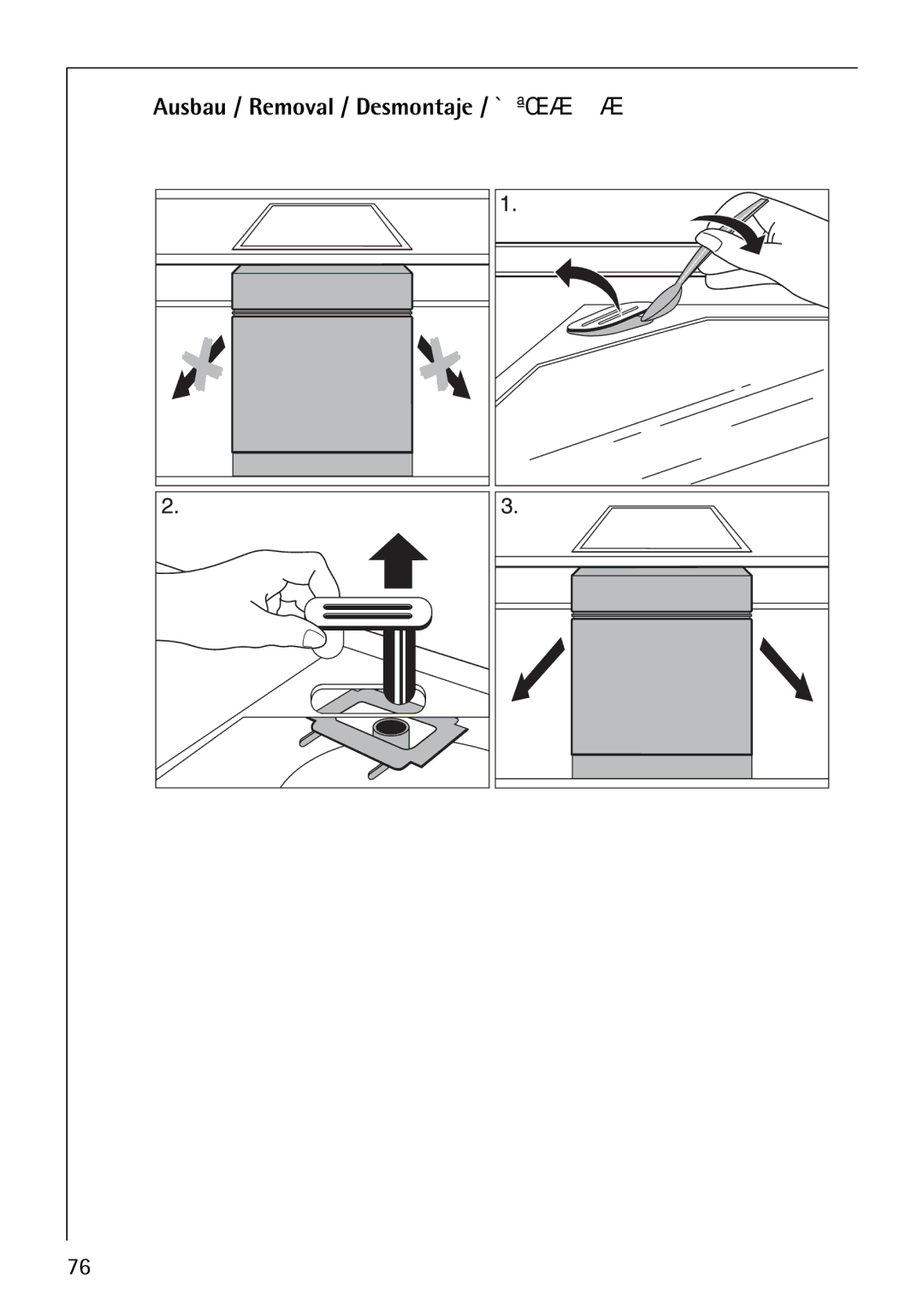 AEG 61000M manual Ausbau / Removal / Desmontaje / ÁðåãêáôÜóôáóç 