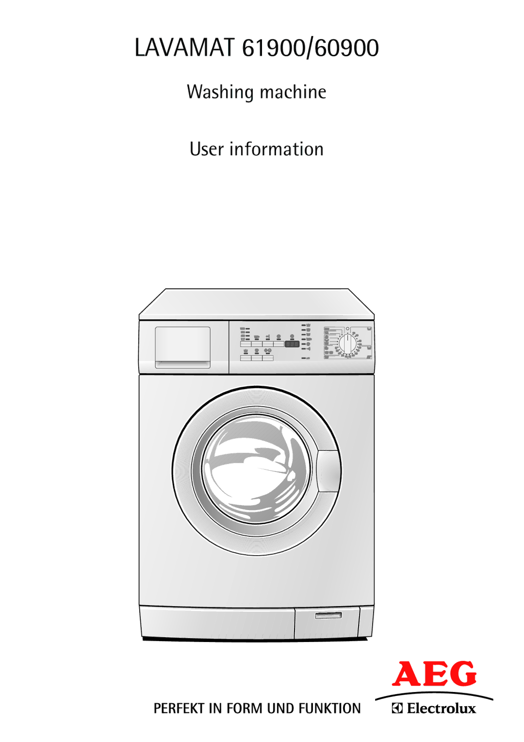 AEG manual Lavamat 61900/60900 