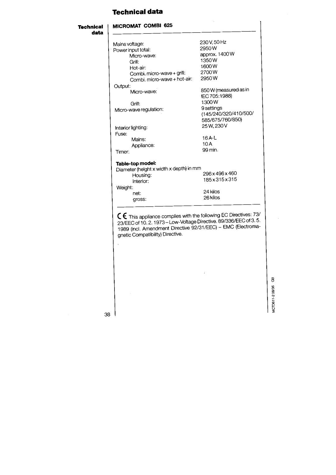 AEG 625 manual 