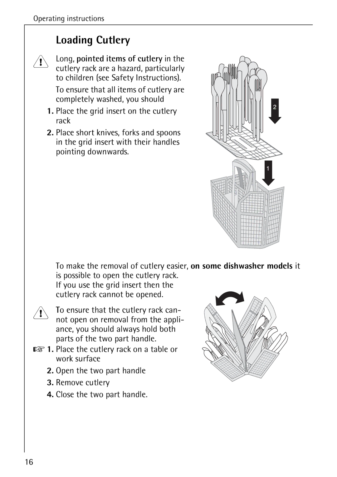 AEG 6281 I manual Loading Cutlery 