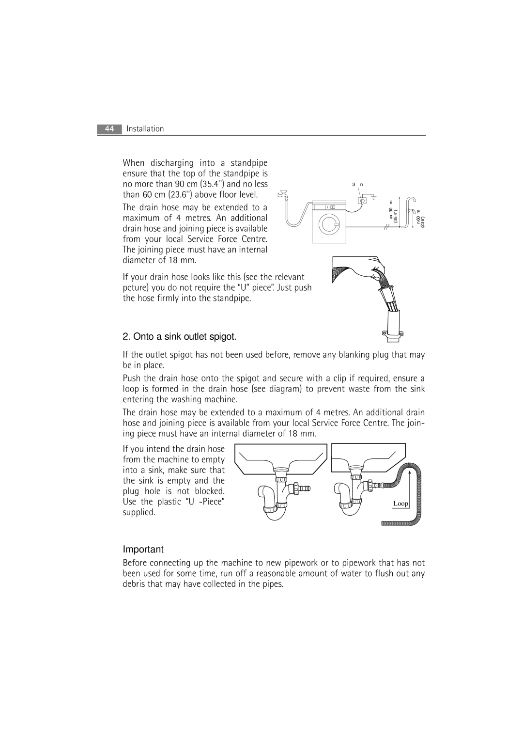 AEG 62840 user manual Onto a sink outlet spigot 