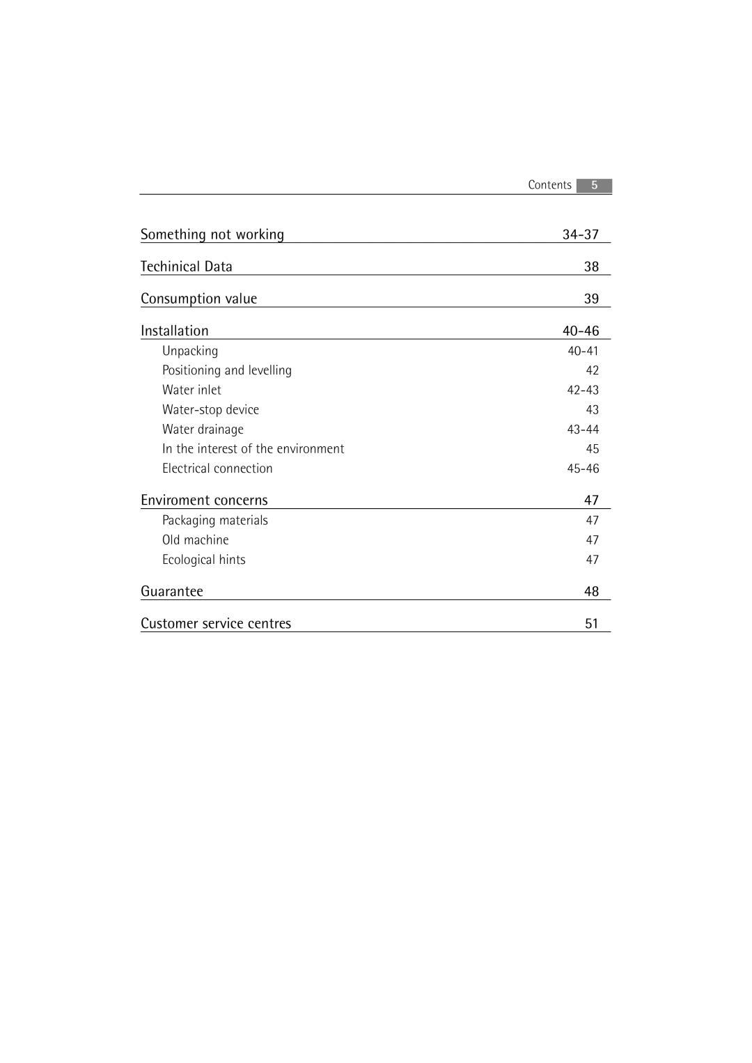 AEG 62840 user manual Enviroment concerns 