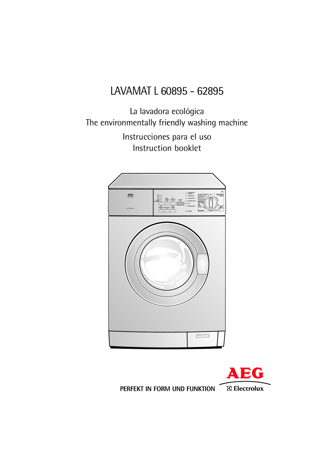 AEG 62895 manual Lavamat L 60895 