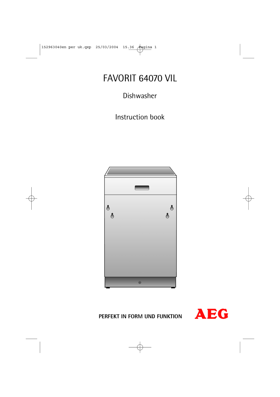 AEG manual Favorit 64070 VIL 