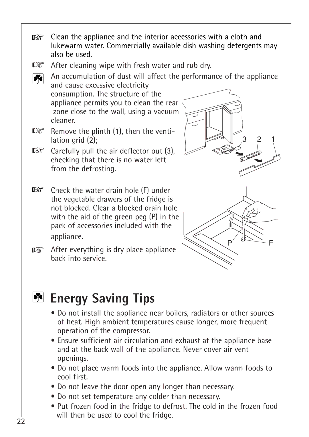 AEG 66000I installation instructions Energy Saving Tips 