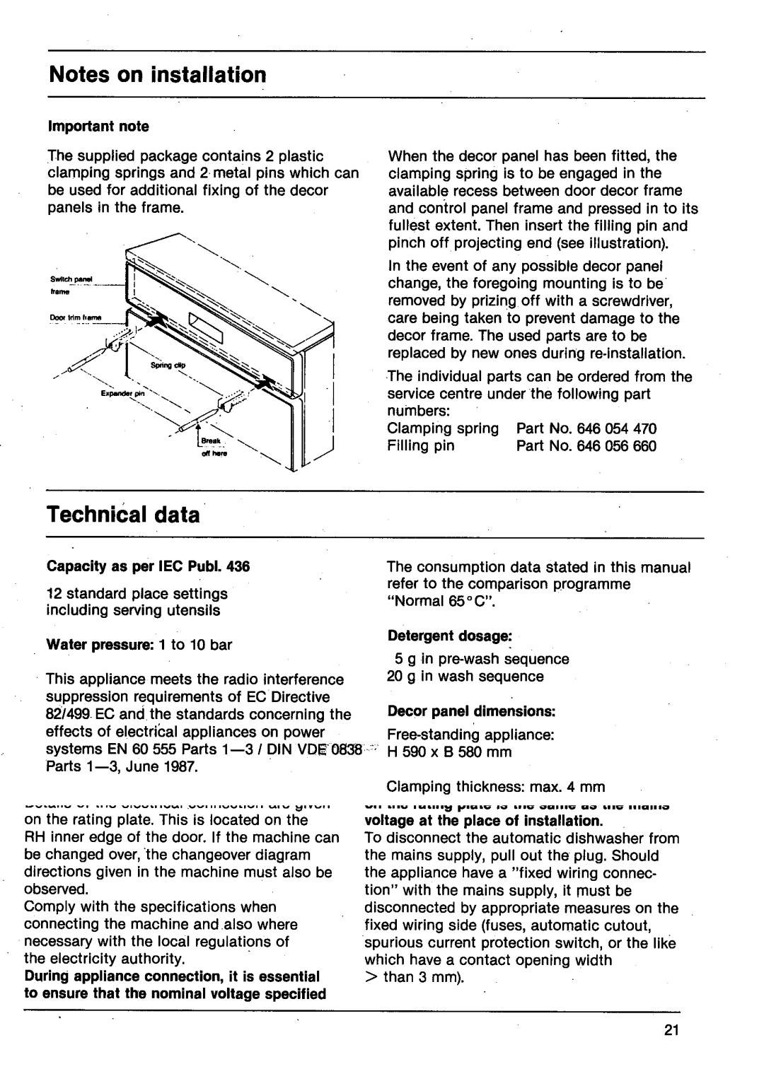 AEG 665 I manual 