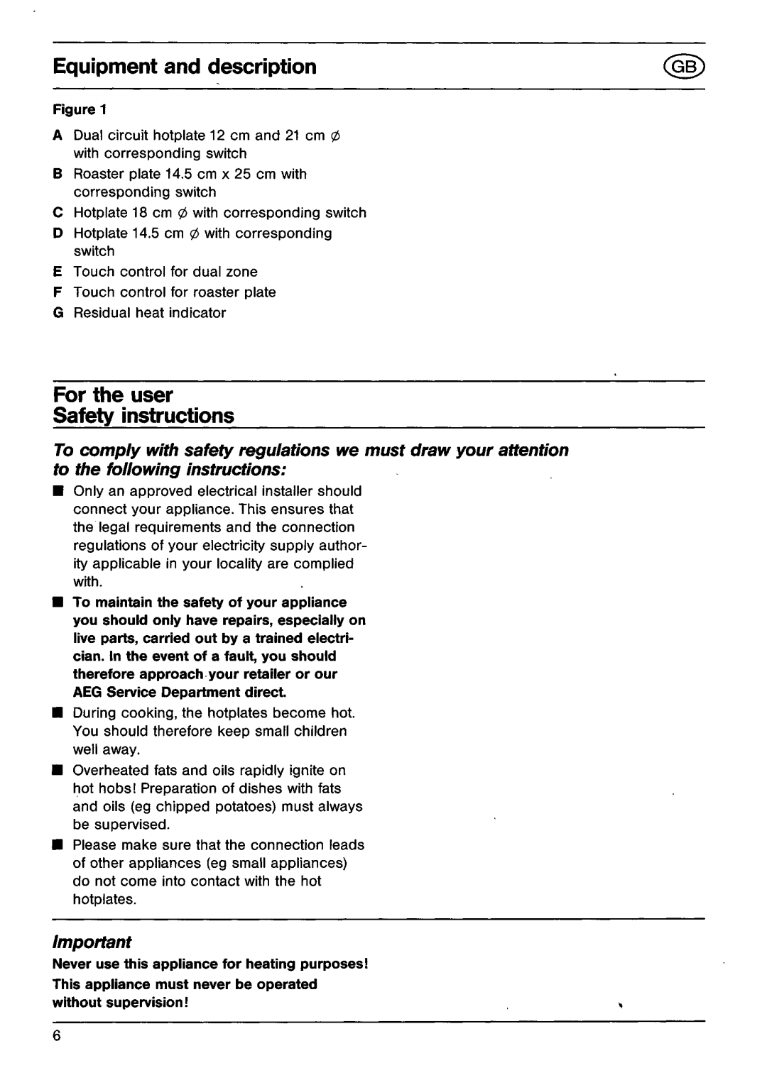 AEG 725K manual 