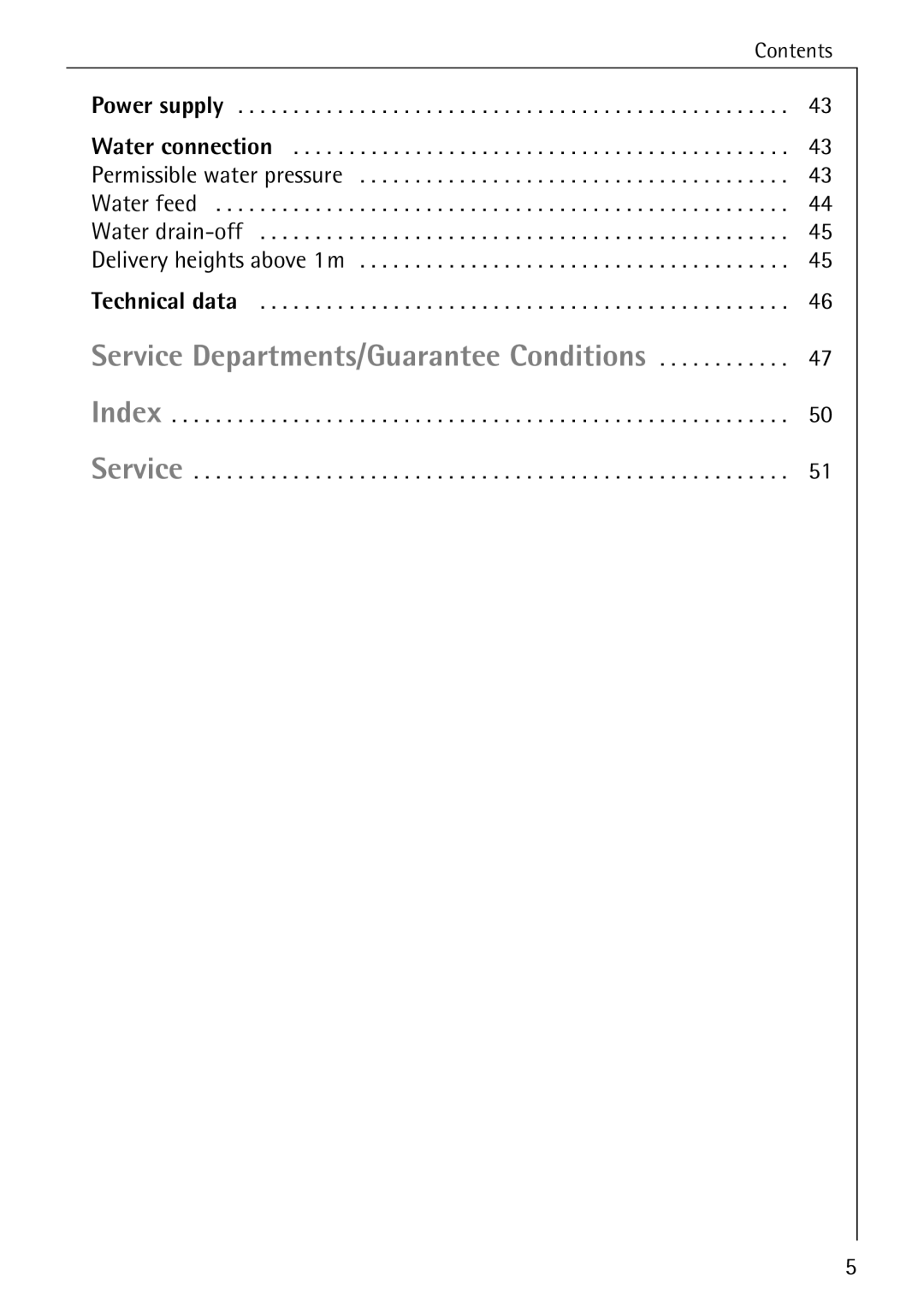 AEG 72620 manual Service Departments/Guarantee Conditions 