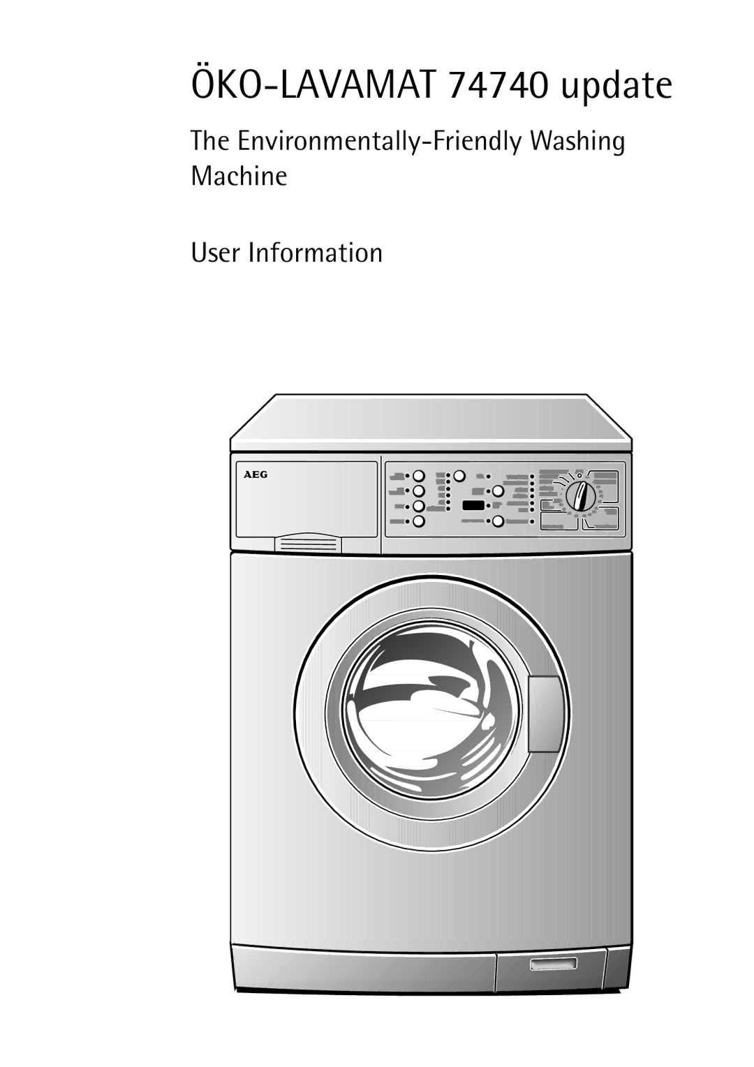 AEG manual ÖKO-LAVAMAT 74740 update 