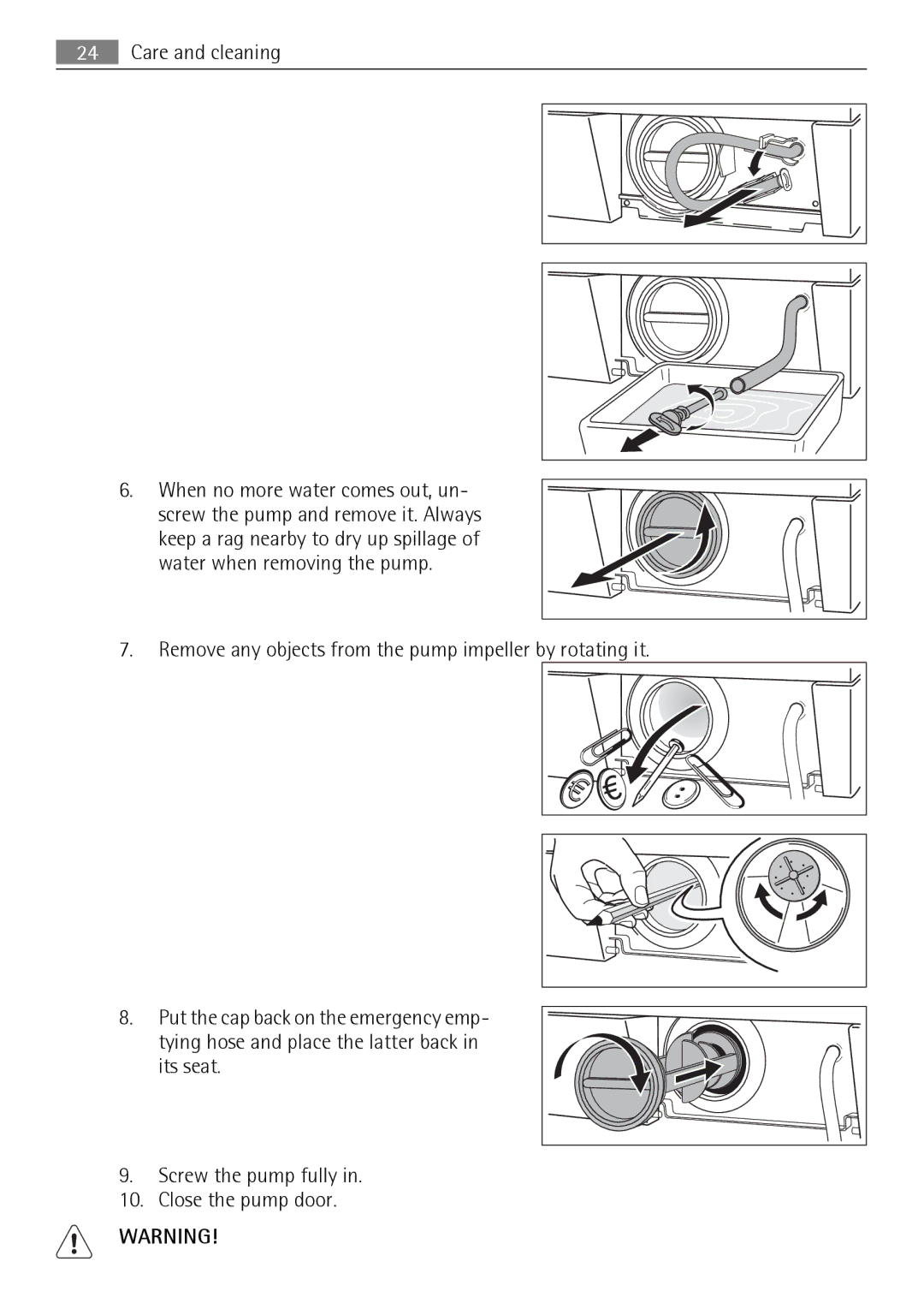 AEG 74950A user manual Care and cleaning 