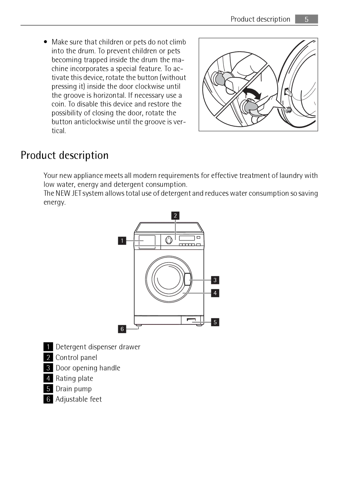 AEG 74950A user manual Product description 