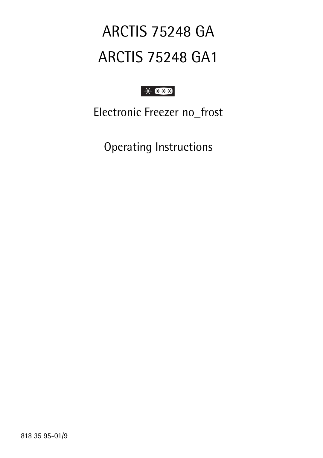 AEG 75248 GA1 manual Arctis 75248 GA 