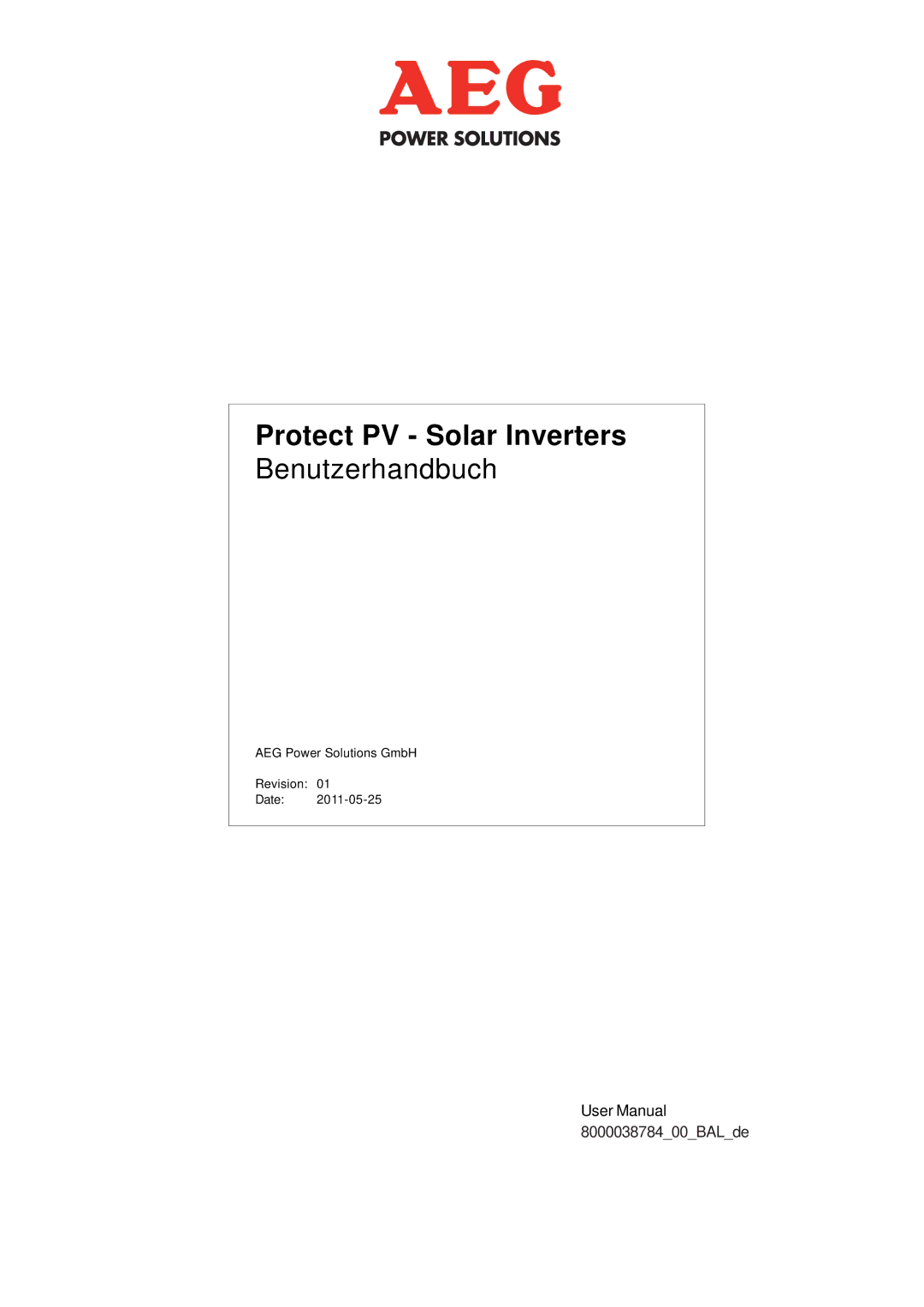 AEG 8000038784_00_BAL_de user manual Protect PV Solar Inverters 