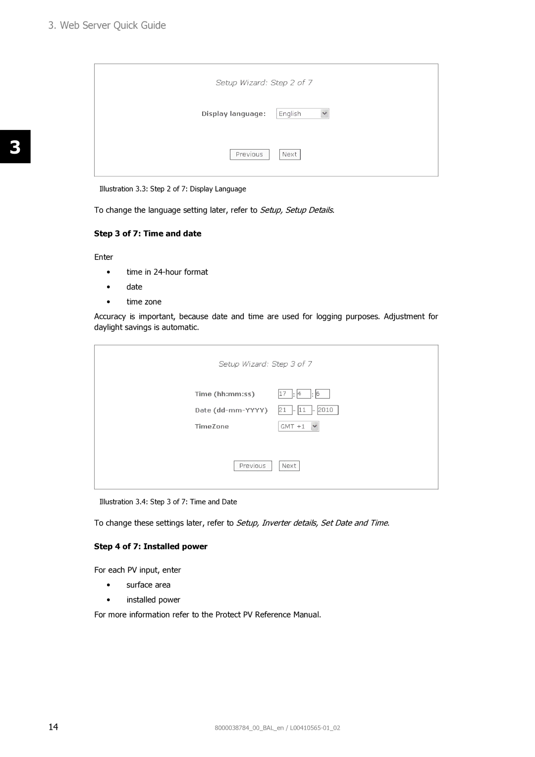 AEG 8000038784_00_BAL_en user manual Time and date, Installed power 