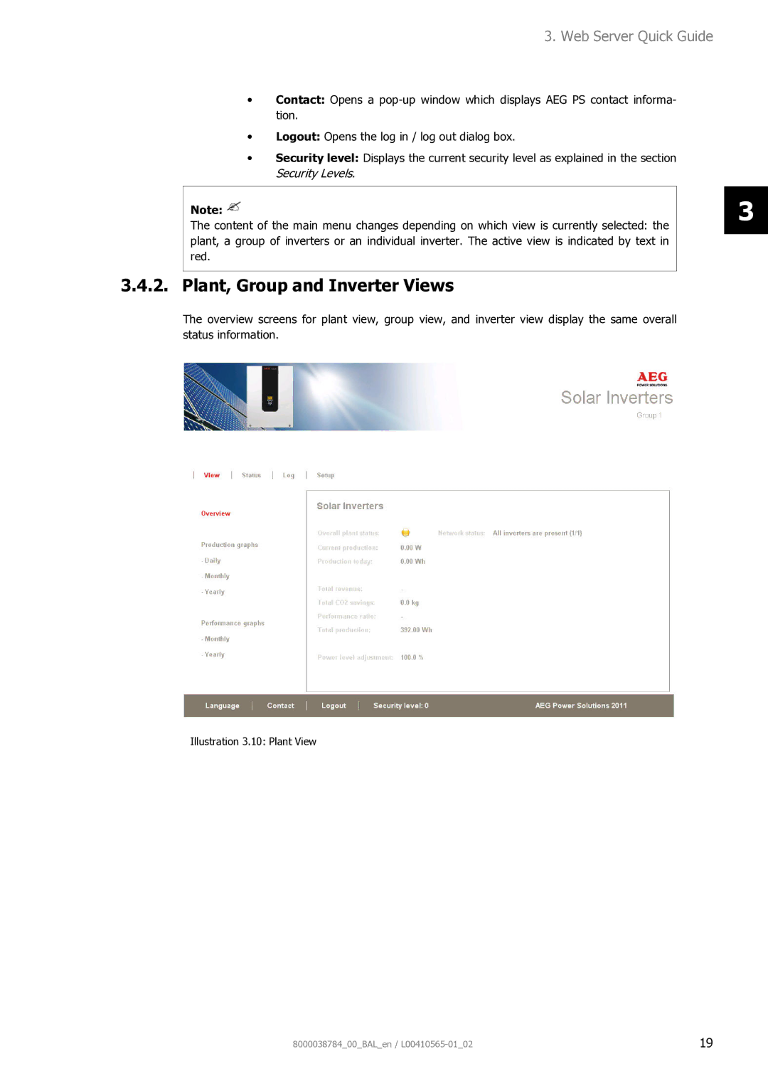 AEG 8000038784_00_BAL_en user manual Plant, Group and Inverter Views 