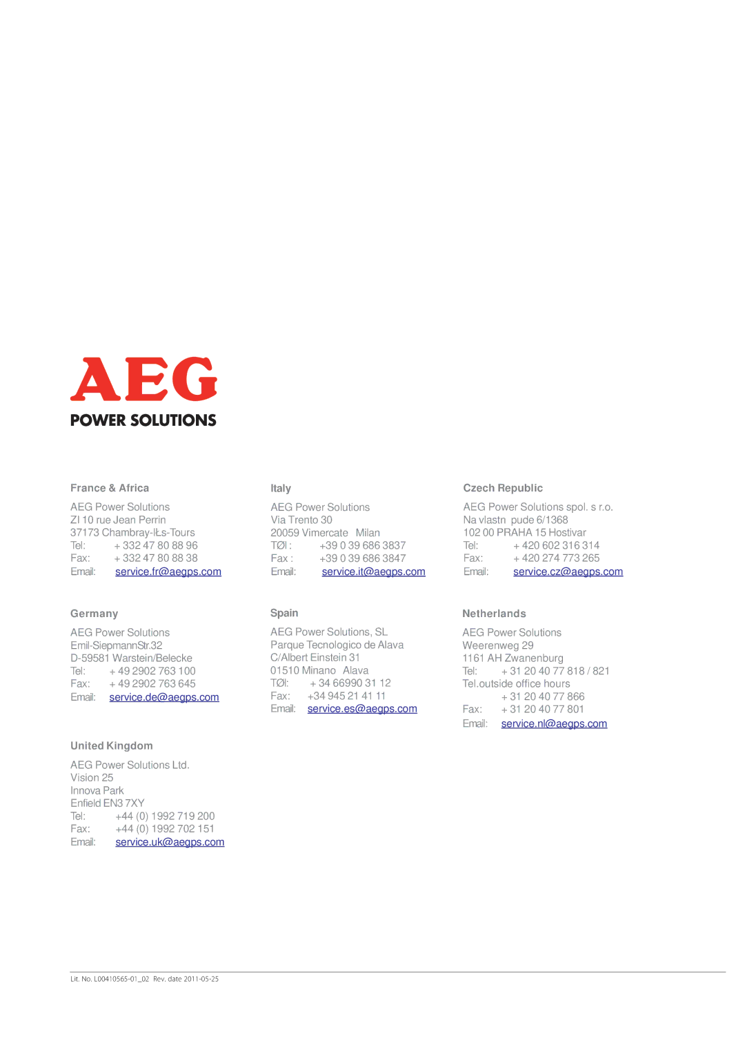 AEG 8000038784_00_BAL_en user manual France & Africa Italy Czech Republic 