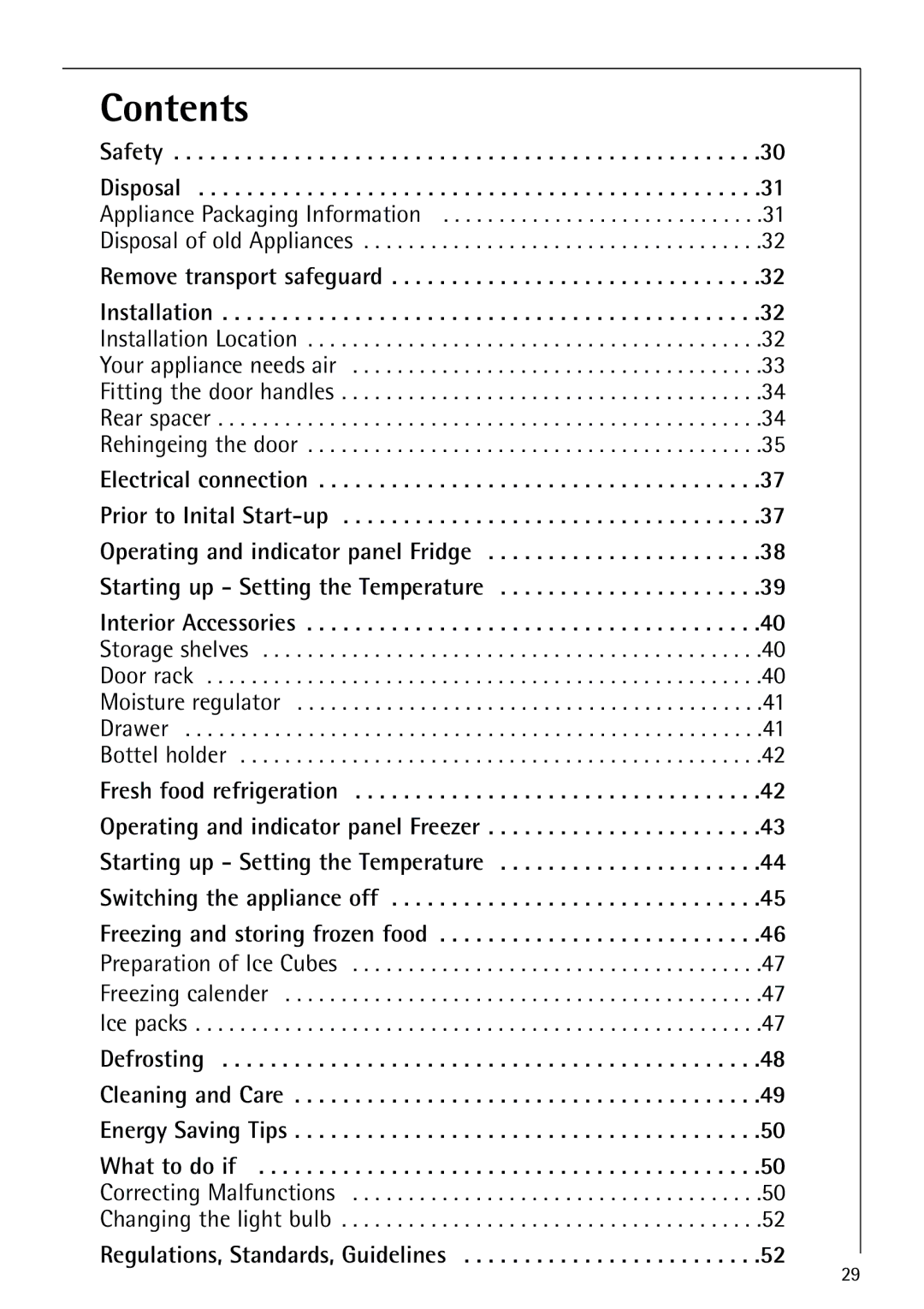 AEG 80318-5 KG user manual Contents 