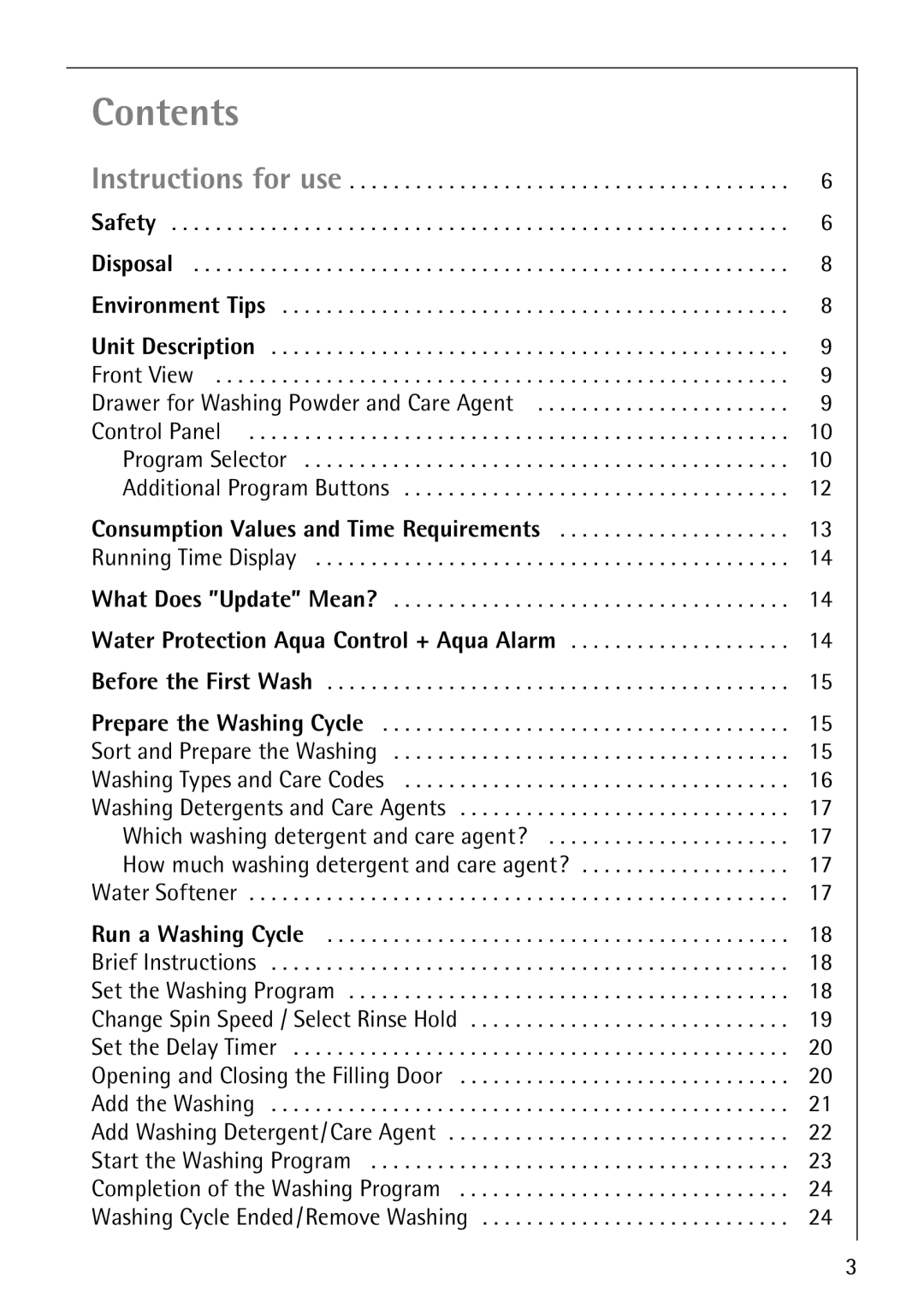 AEG 82730 manual Contents 