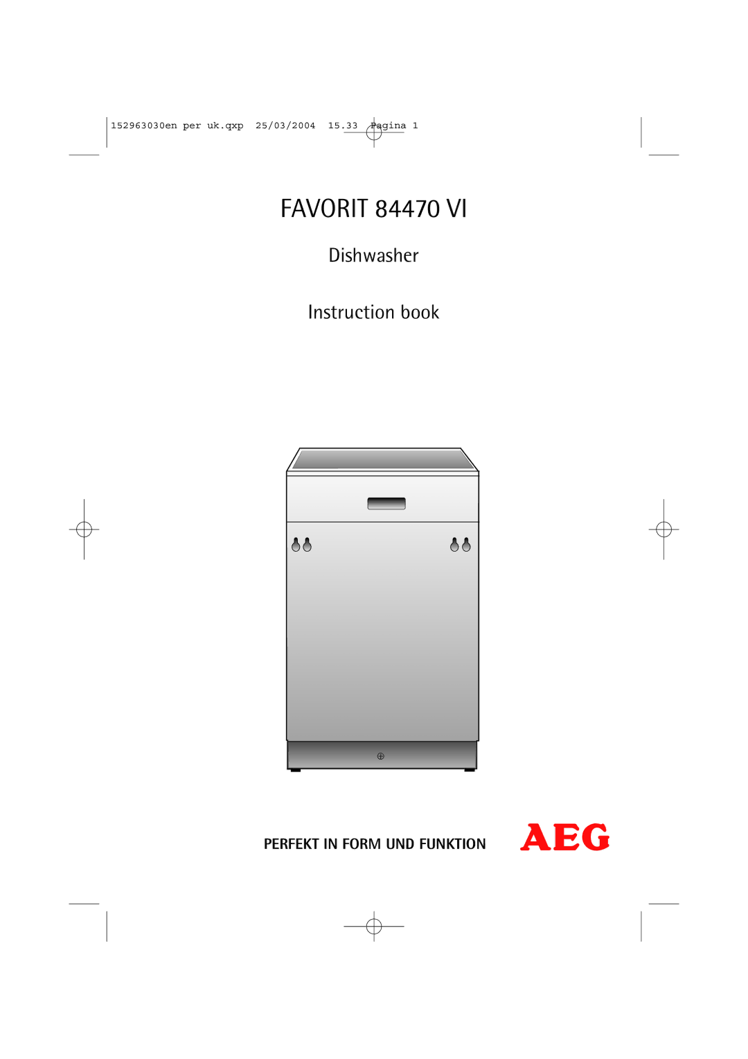 AEG 84470 VI manual Favorit 84470 