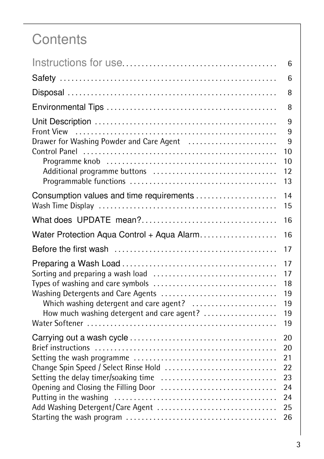 AEG 84760 manual Contents 