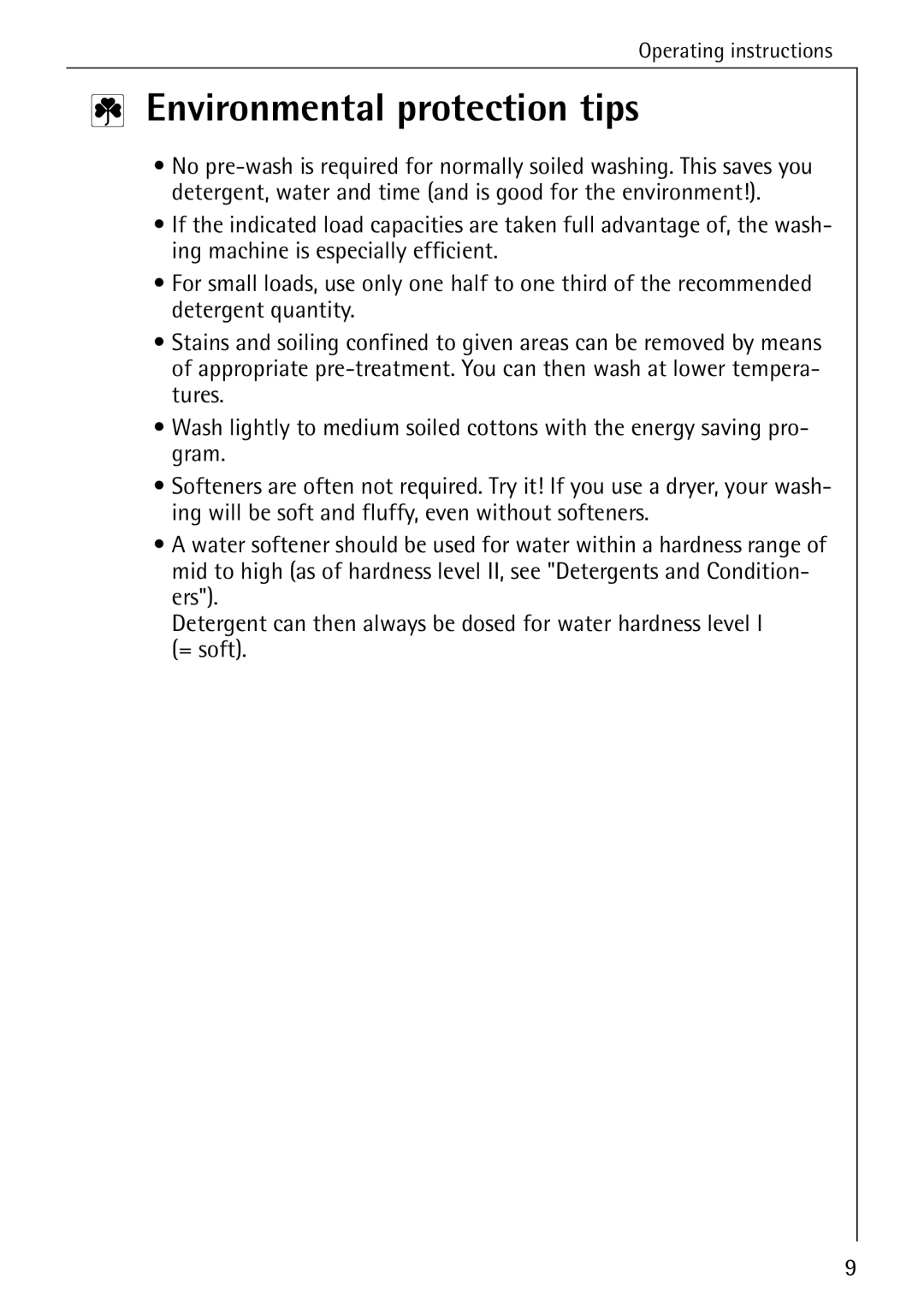 AEG 86720 manual Environmental protection tips 