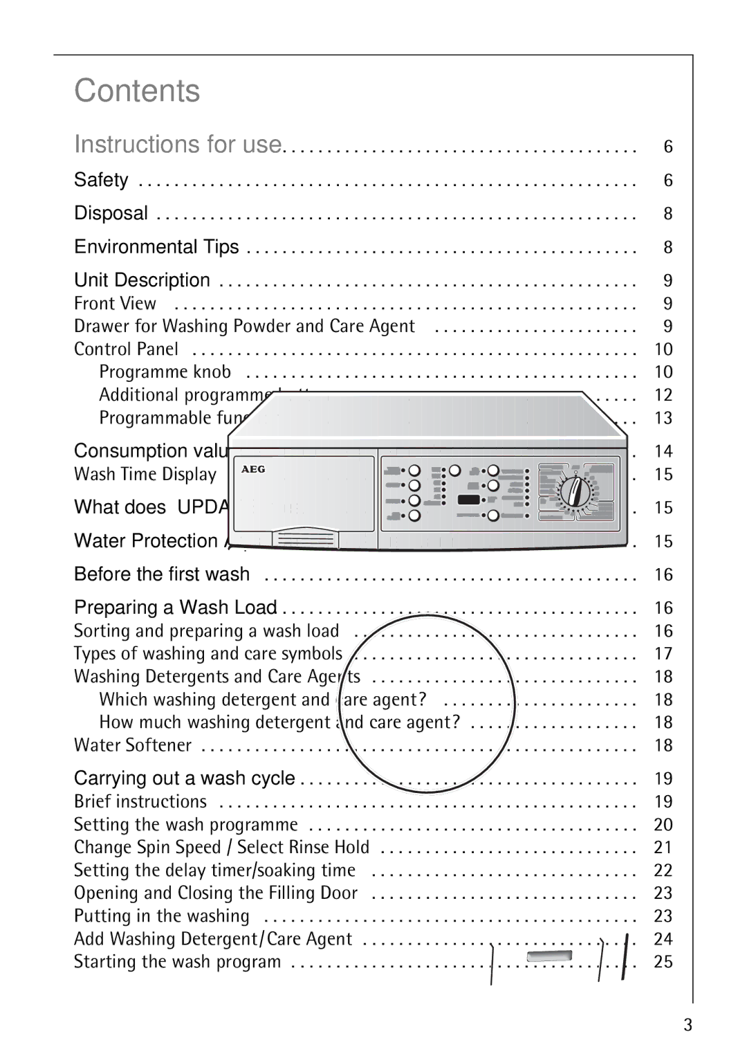 AEG 86740 manual Contents 