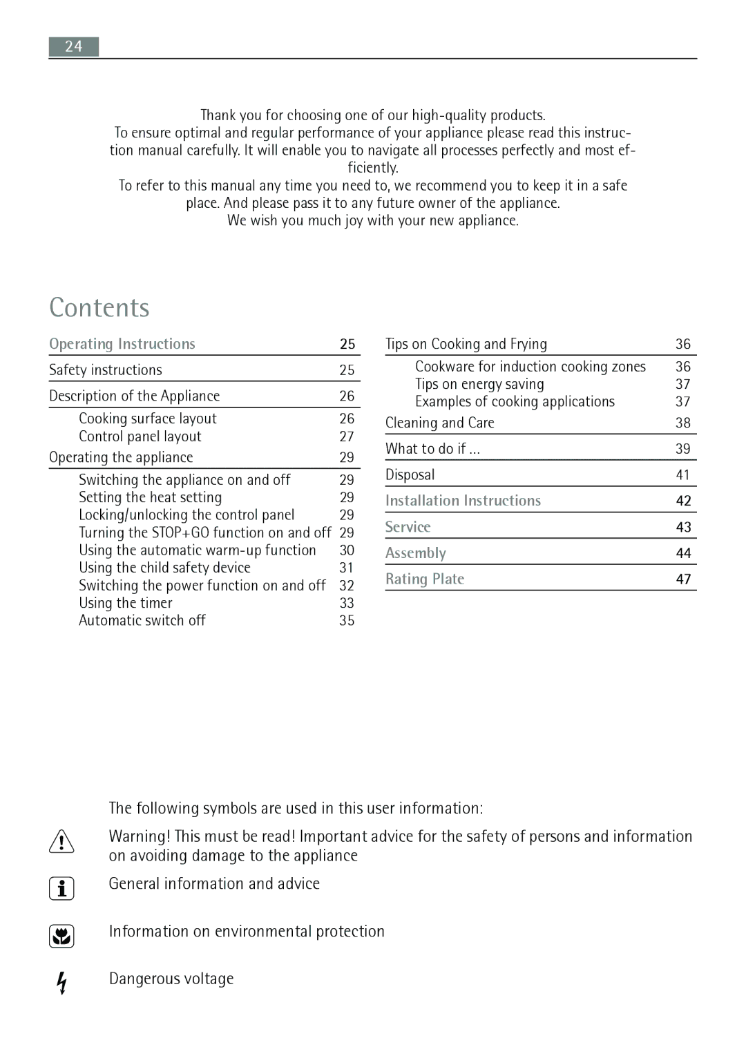 AEG 88131 K-MN user manual Contents 