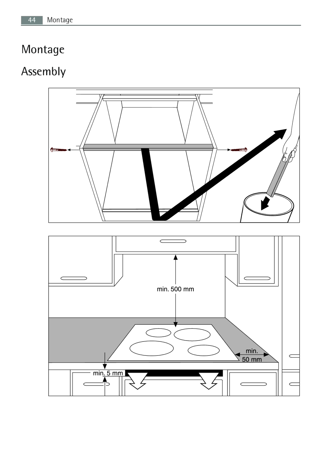 AEG 88131 K-MN user manual Montage, Assembly 