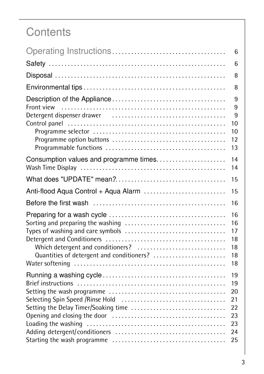 AEG 88840 manual Contents 