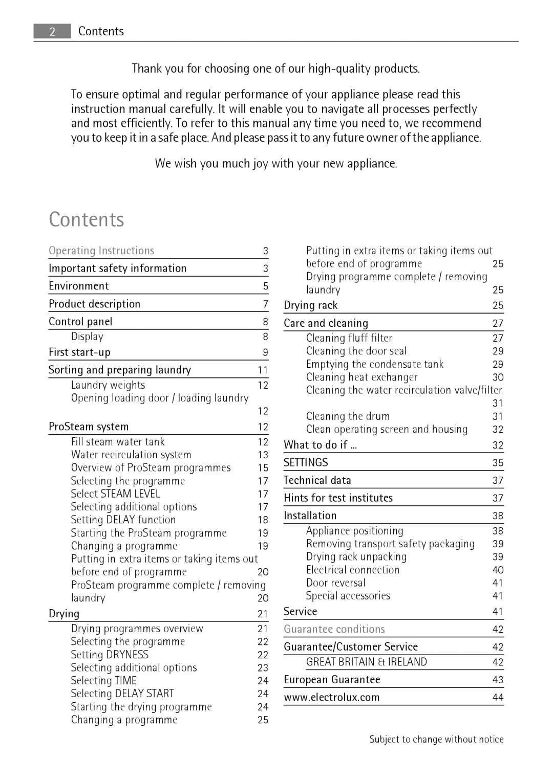 AEG 88840 user manual Contents 