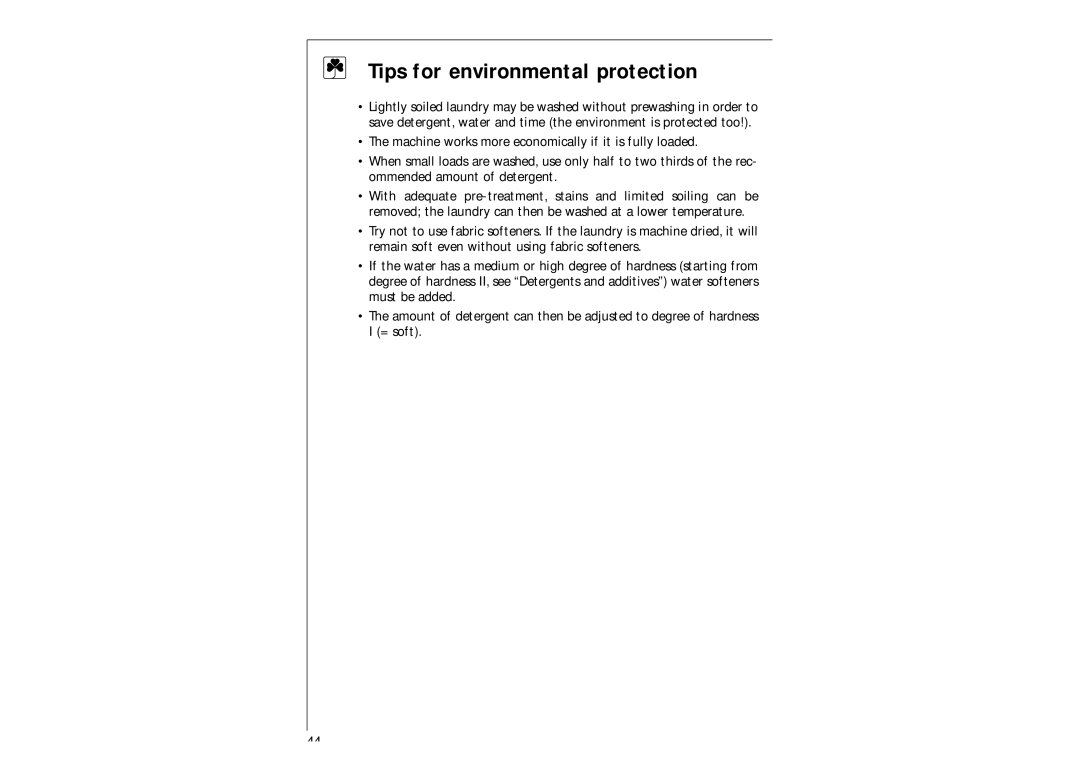 AEG 97-115 manual Tips for environmental protection 