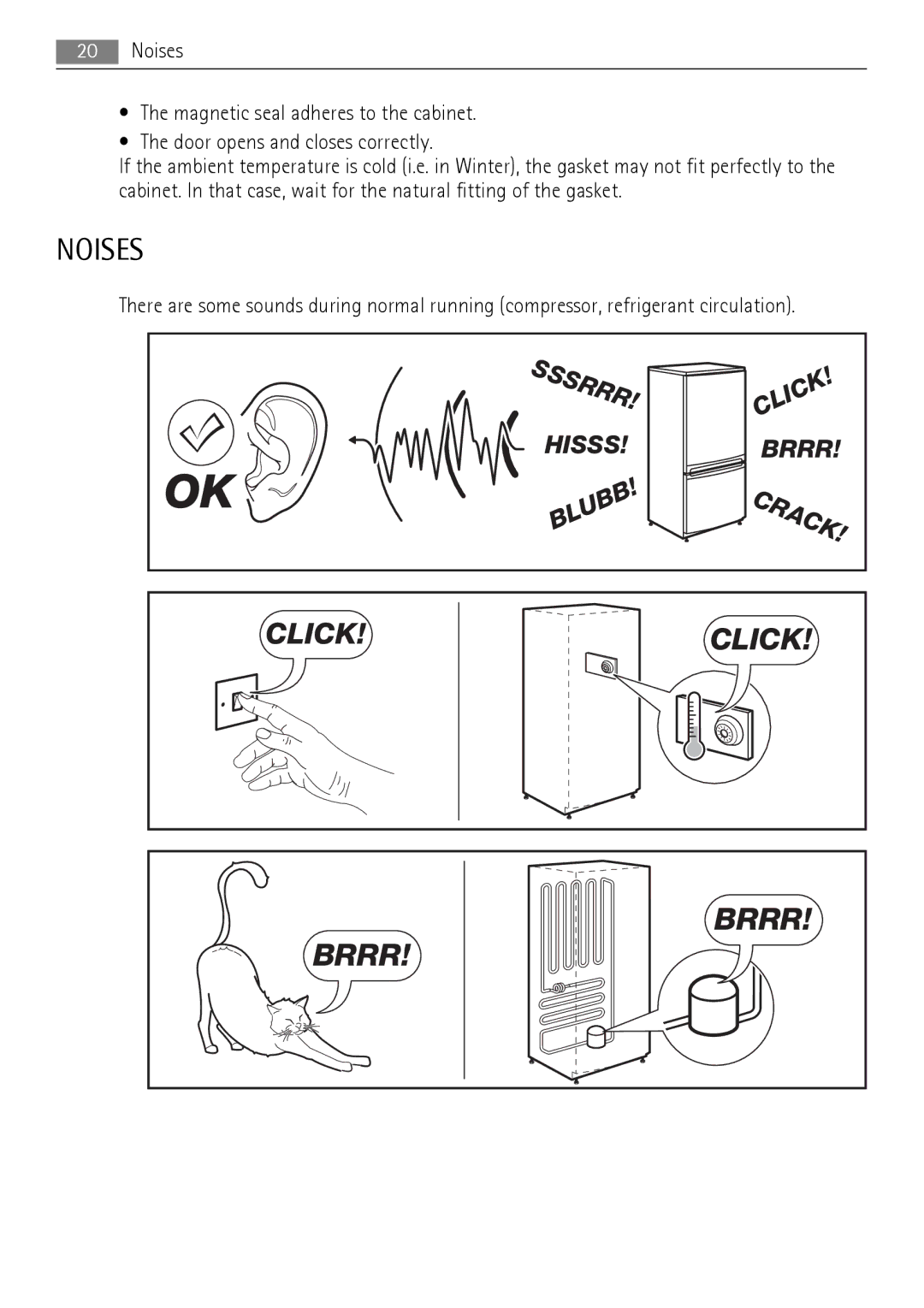 AEG A62900GSW0, A62900GSX0 user manual Crack, Noises 