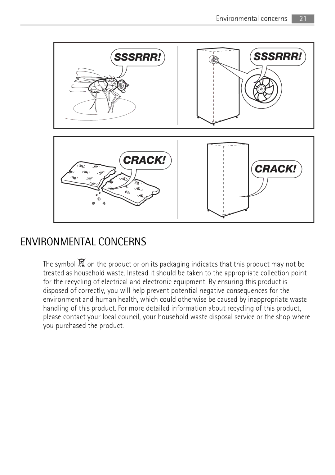 AEG A72700GNW0, A73100GNW0 user manual Environmental Concerns 