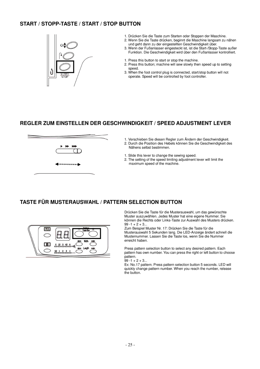 AEG aeg11680 Start / STOPP-TASTE / Start / Stop Button, Taste FÜR Musterauswahl / Pattern Selection Button 