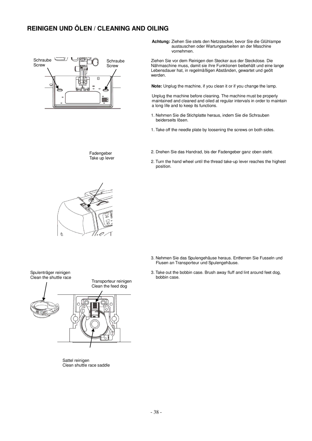 AEG aeg11680 instruction manual Reinigen UND Ölen / Cleaning and Oiling 