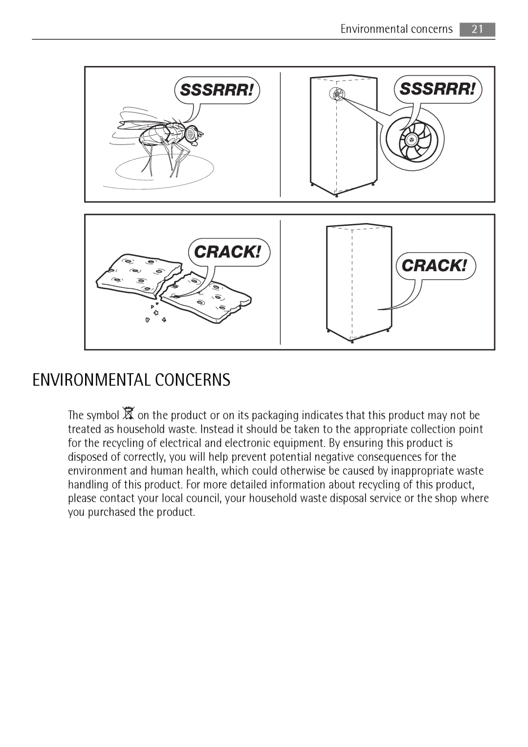 AEG AGN2451, AGN2901 user manual Environmental Concerns 