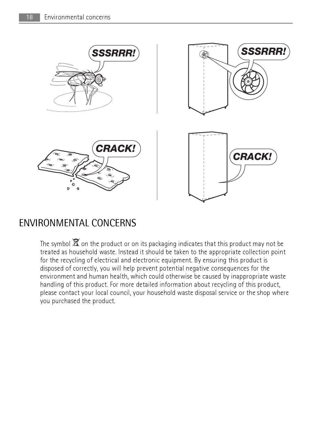 AEG AGN71800F0 user manual Environmental Concerns 