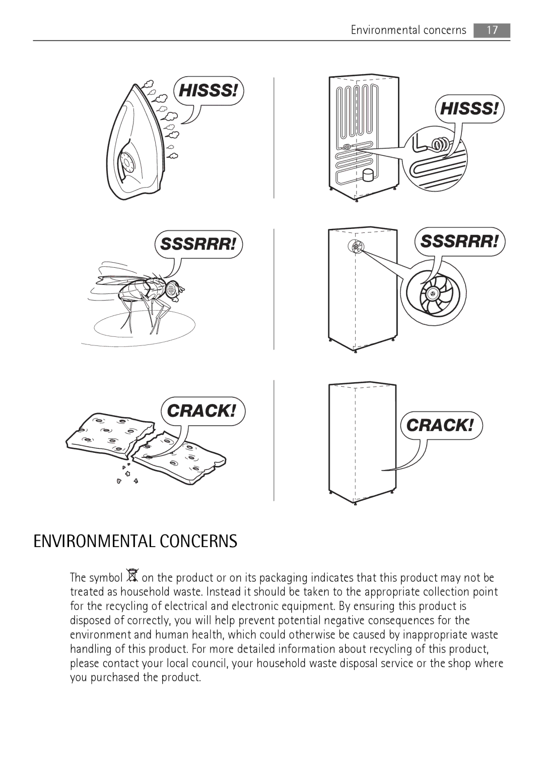 AEG AGS58200F0 user manual Environmental Concerns 