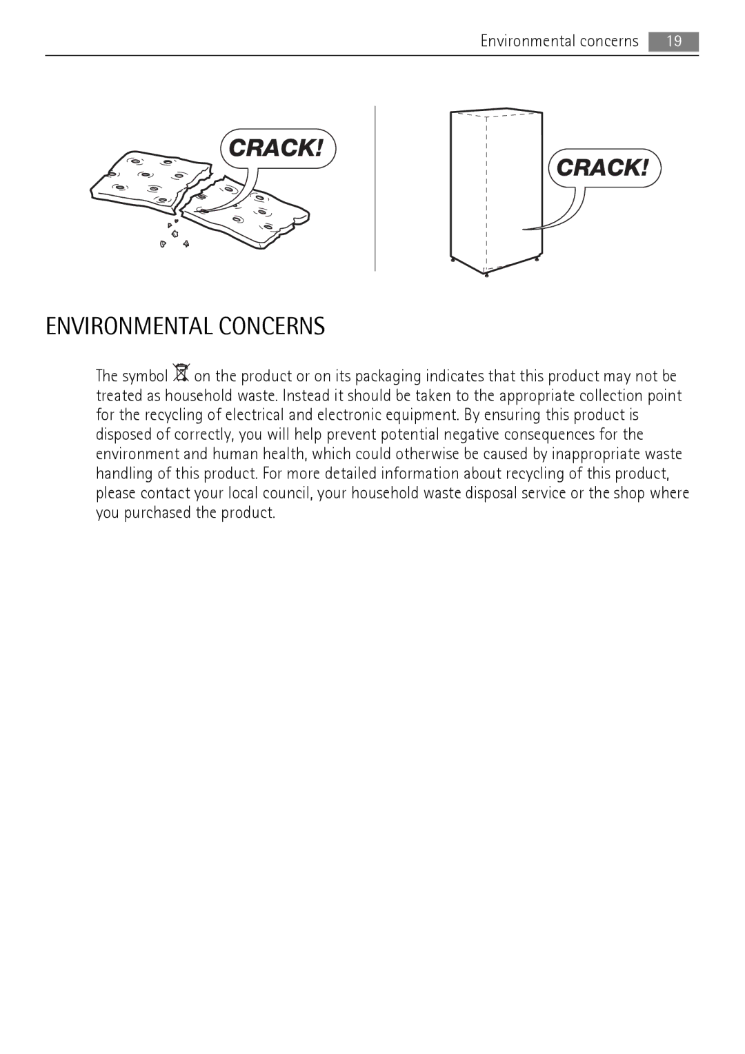 AEG AGS78800F0 user manual Environmental Concerns 