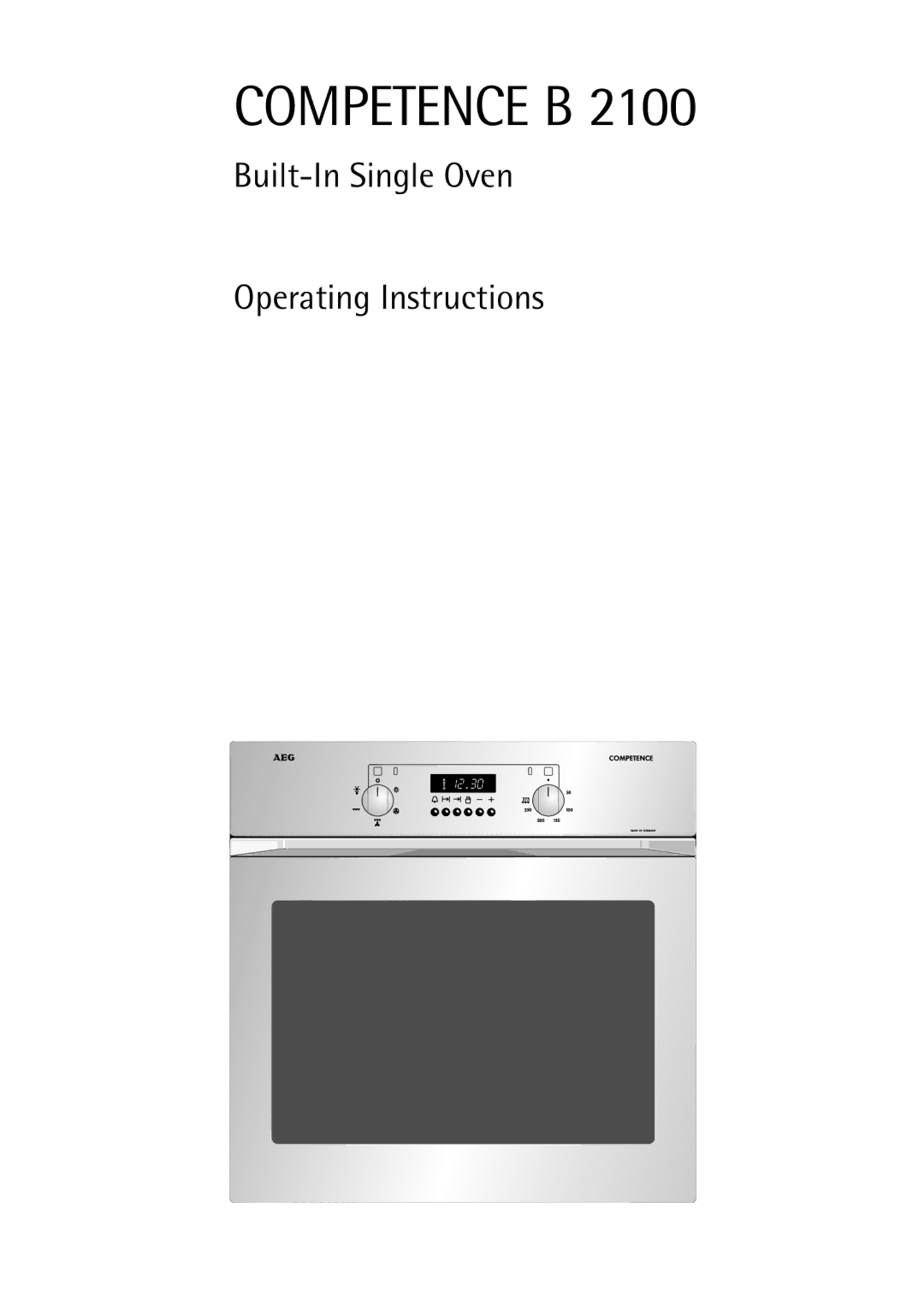 AEG B 2100 operating instructions Competence B 