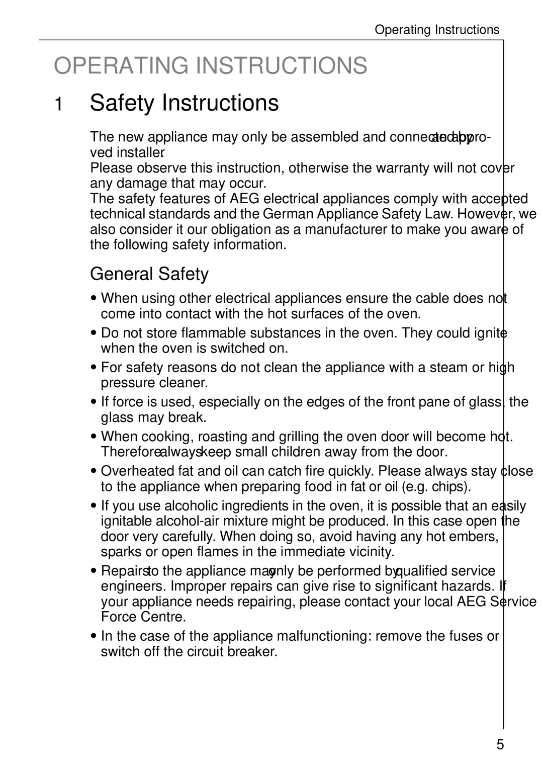 AEG B 2100 operating instructions Safety Instructions, General Safety 