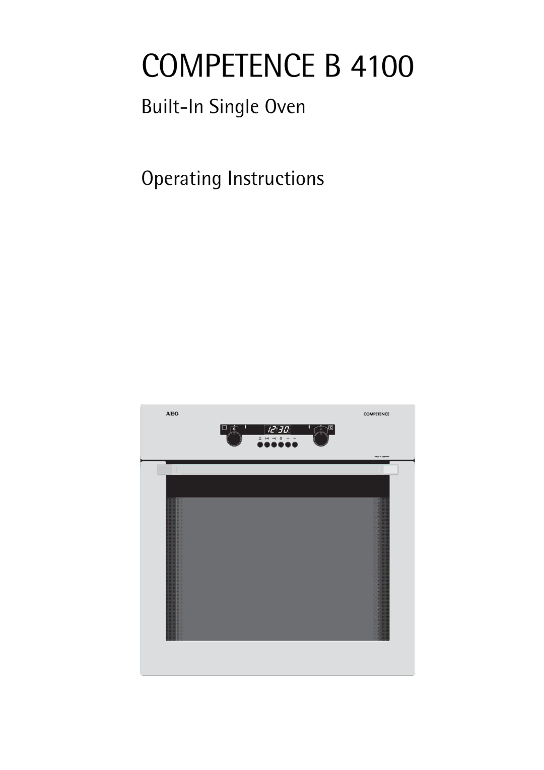 AEG B 4100 operating instructions Competence B 