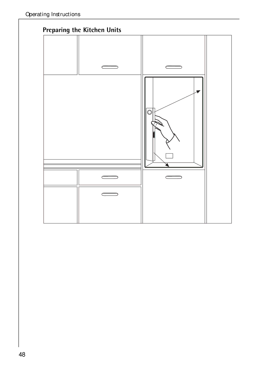 AEG B 4130 manual Preparing the Kitchen Units 