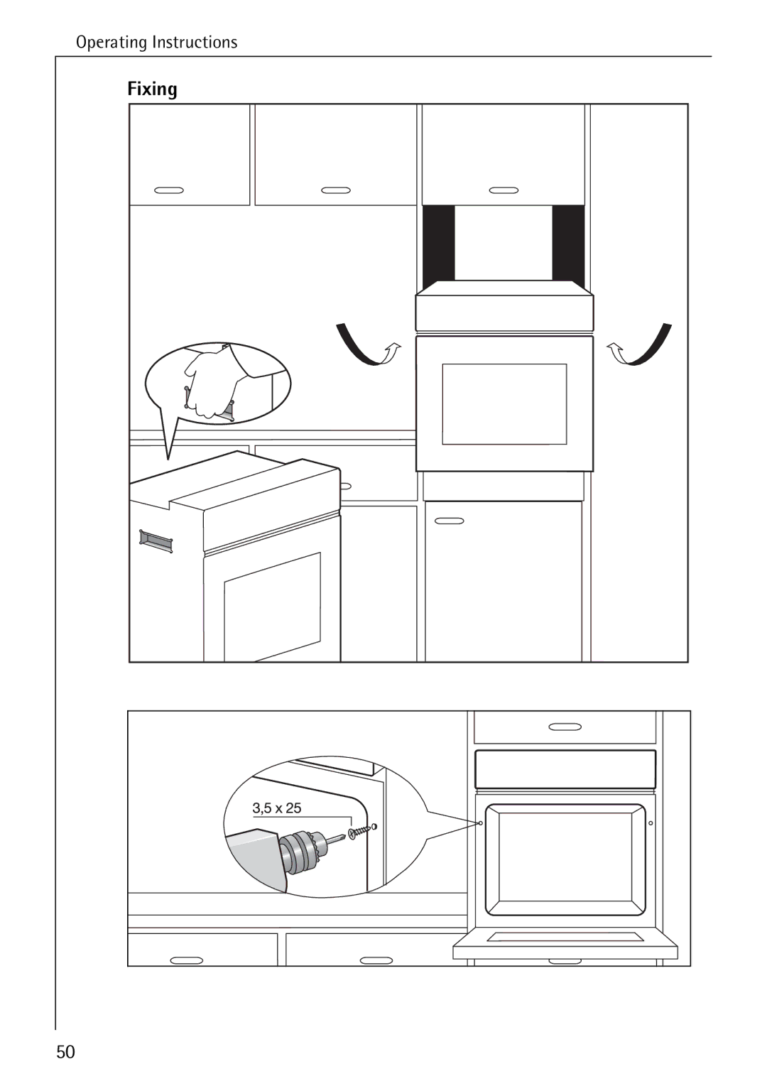 AEG B 4130 manual Fixing 