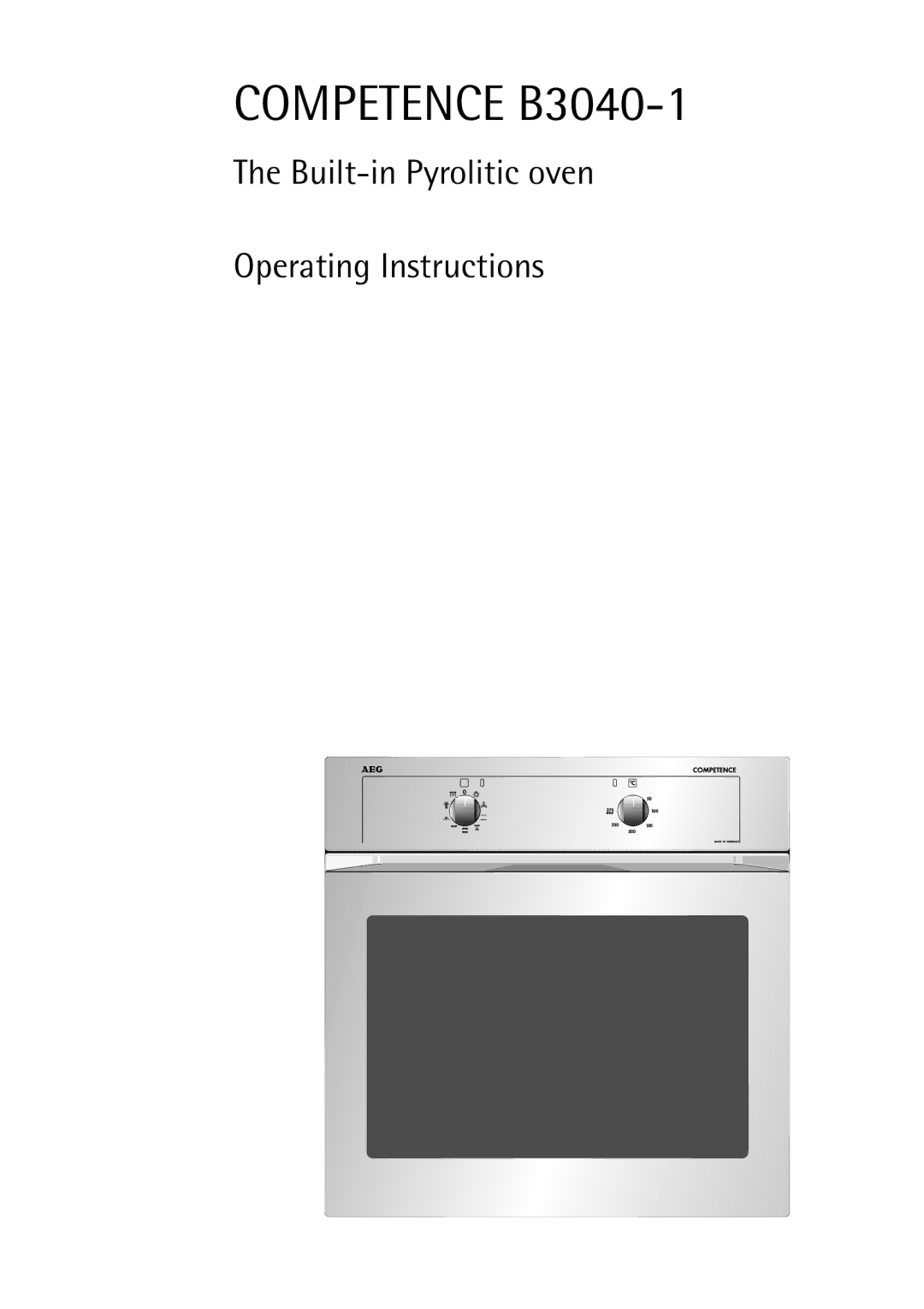 AEG manual Competence B3040-1 